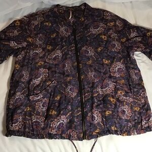 Free People Floral Patterned Colorful Women's Jacket